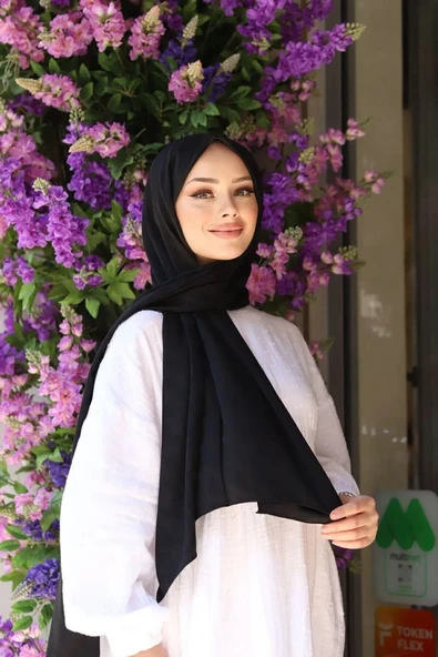 SUYOLU DESEN SİYAH İPEKSİ JAKAR ŞAL-JKR24147 ürün görseli