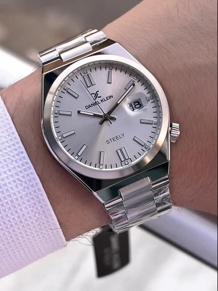 Daniel Klein Erkek Kol Saati 30 Metre Suya Dayanıklı Çelik Kordon + Bileklik Hediyeli VS.BLKT.0654 - Resim 3