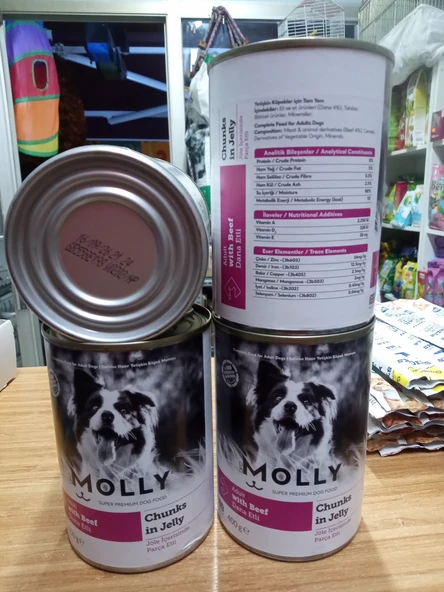 Molly Jöleli  Dana Etli 400 gr Yetişkin Köpek Konserve 5 Adet ürün görseli 1