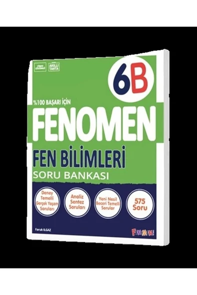 6. Sınıf Fen Bilimleri Fenomen B Soru Bankası Fenomen Yayınları ürün görseli