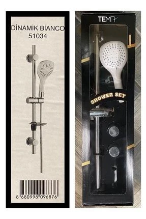 TEMA DİNAMİK BİANCO SÜRGÜLÜ DUŞ SETİ 51034 ürün görseli 1