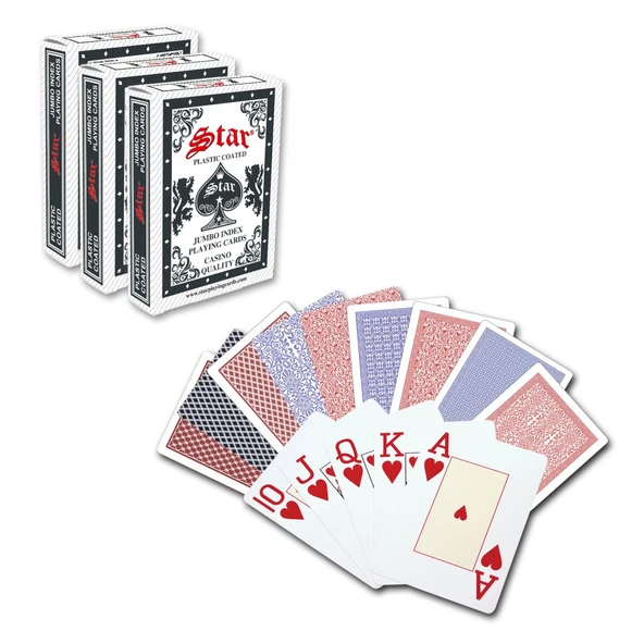 Star Black Jack Oyun Kağıdı Yarı Plastik ürün görseli
