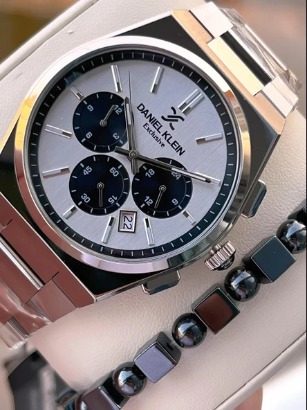 Daniel Klein Erkek Kol Saati 30 Metre Suya Dayanıklı Çelik Kordon + Bileklik Hediyeli VS.BLKT.0655 ürün görseli