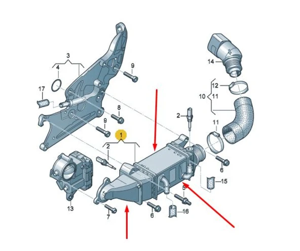 Vag Turbo Radyatoru İntercooler Polo Fabıa İbiza 1.4 Tdi Cusa Cusb - İthal 04b145749k ürün görseli 1