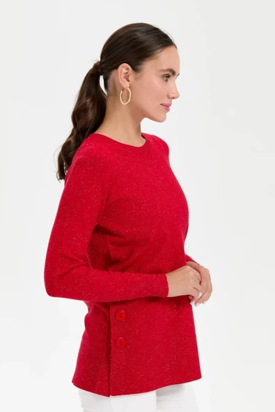 23390 DESEN TLL YAN YIRTMAÇLARI DÜĞMELİ SİMLİ SY BYN KOMPLE KAZAK - Resim 9