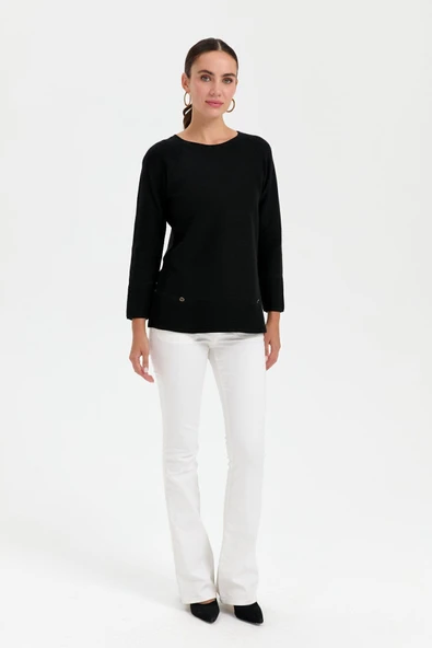 24189 DESEN TRİKO LİNXLİ REGLAN KOL SAHTE CEPLİ KAZAK - Resim 11