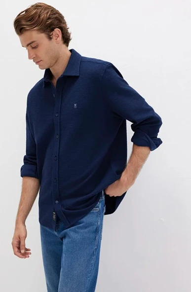 Mavi 0211789 M Logo Nakışlı Örme Erkek Gömlek - Resim 2