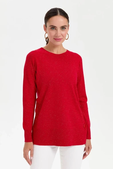 23390 DESEN TLL YAN YIRTMAÇLARI DÜĞMELİ SİMLİ SY BYN KOMPLE KAZAK - Resim 8