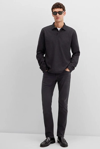 Mavi 0613041-80024 Uzun Kollu İnterlok Tişört Erkek T-Shirt - Resim 2