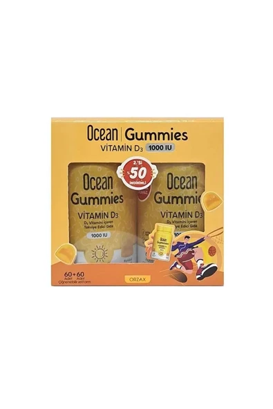 Ocean Gummies Vitamin D3 60 Çiğneme Form - 2. %50 İndirimli ürün görseli 1