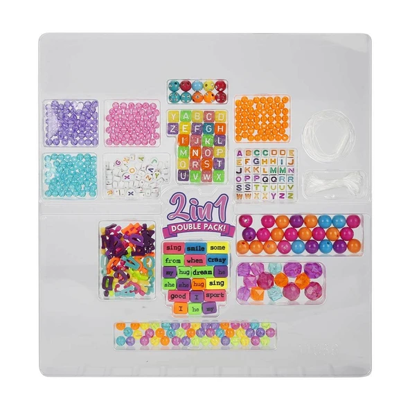 Pretty Pinky 2in1 Harfli Boncuk Hobi Seti - Resim 3