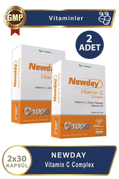 Newday Vitamin C 1000 Complex 30 Kapsül 2 Adet ürün görseli 1
