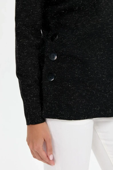 23390 DESEN TLL YAN YIRTMAÇLARI DÜĞMELİ SİMLİ SY BYN KOMPLE KAZAK - Resim 7