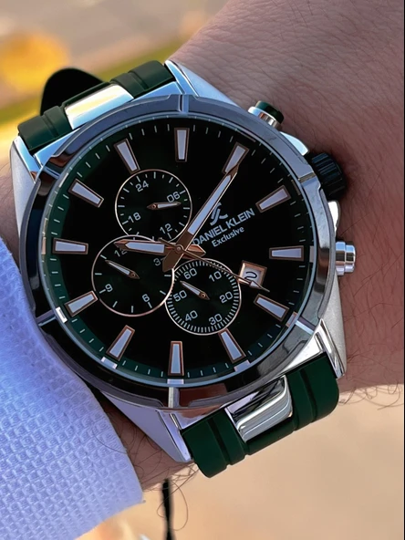 Daniel Klein Silikon Kordon İtalyan Tasarım Bileklik Hediyeli 2Yıl Garantili Erkek Kol Saati 10691.2 - Resim 2