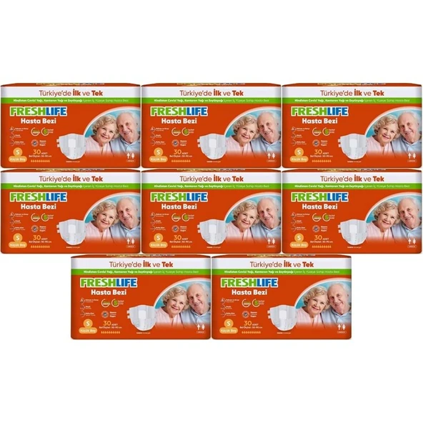 FreshLife Yetişkin Hasta Bezi Bel Bantlı S - Küçük - Small 240 Adet (8PK*30) ürün görseli 1