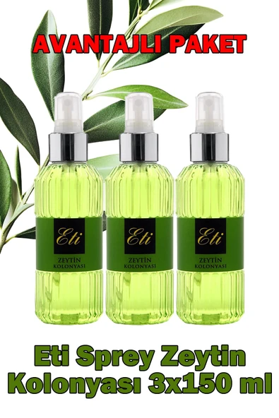 Eti Sprey Zeytin Kolonyası 150 ml 3 Adet ürün görseli 1