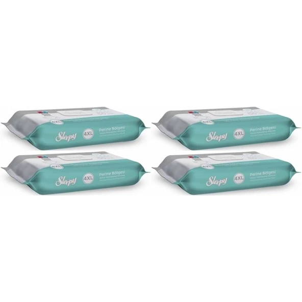 Sleepy Perine Bölgesi ve Vücut Temizleme Islak Mendil Havlu 50 Yaprak (Ebat 4XL) (4 Lü Set) ürün görseli 1