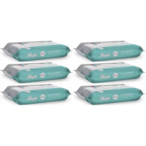Sleepy Perine Bölgesi ve Vücut Temizleme Islak Mendil Havlu 50 Yaprak (Ebat 4XL) (6 Lı Set) ürün görseli 1