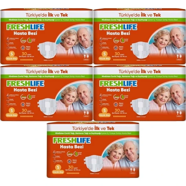 FreshLife Yetişkin Hasta Bezi Bel Bantlı S - Küçük - Small 150 Adet (5PK*30) ürün görseli 1