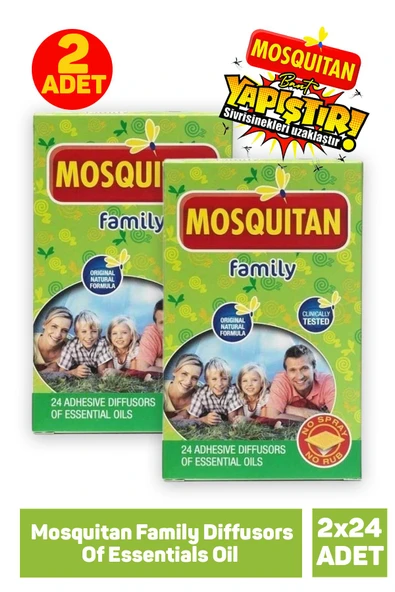 Mosquitan Family 24 Adhesive Diffusors Of Essentials Oil 2 Adet ürün görseli 1