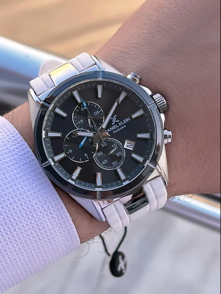 Daniel Klein Silikon Kordon İtalyan Tasarım Bileklik Hediyeli 2Yıl Garantili Erkek Kol Saati 10691.3 - Resim 3