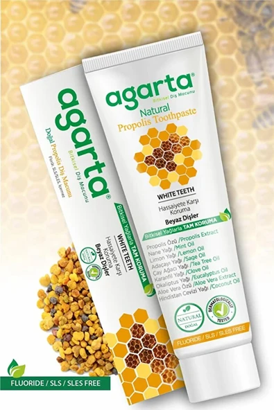 Agarta Doğal Propolis Diş Macunu Tüp 100 ml ürün görseli 1