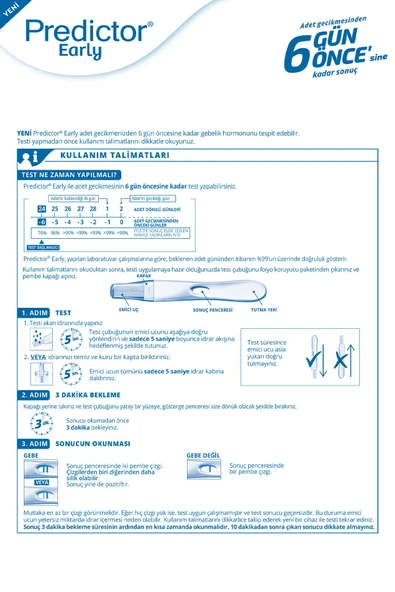 Predictor Early Gebelik Testi 3 Adet - Resim 2