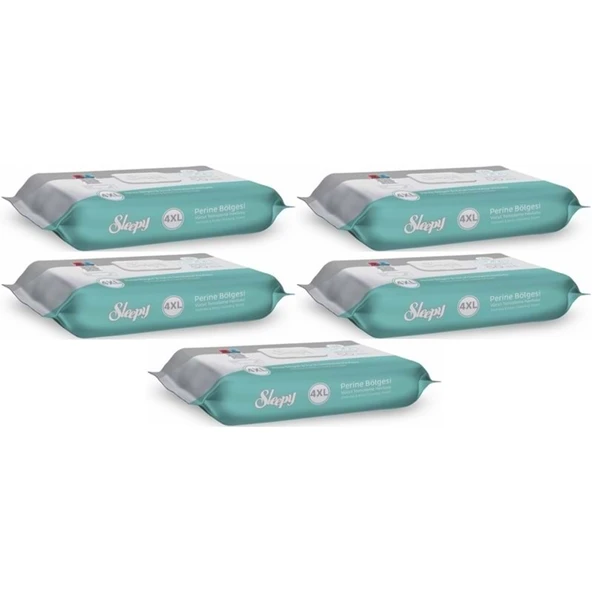 Sleepy Perine Bölgesi ve Vücut Temizleme Islak Mendil Havlu 50 Yaprak (Ebat 4XL) (5 Li Set) ürün görseli 1