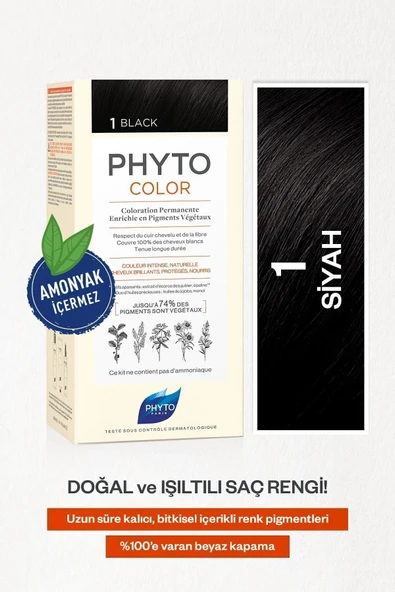 Phyto Color Saç Boyası - Siyah 1 - Resim 3