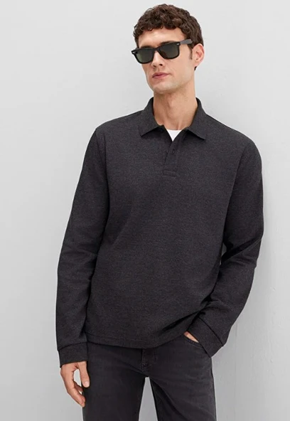 Mavi 0613041-80024 Uzun Kollu İnterlok Tişört Erkek T-Shirt - Resim 4