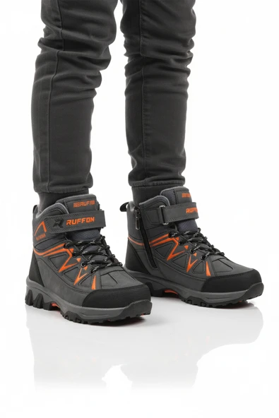 Ayakmod Füme Turuncu Polarlı Kaymaz Çocuk Outdoor Bot 2301 F ürün görseli