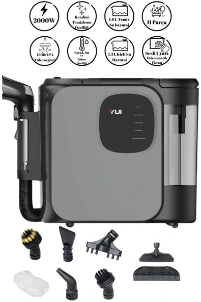 Yui X300 Pro Max 2000 W Buharlı Halı ve Koltuk Yıkama Makinesi-Buharlı Temizlik Makinesi ürün görseli