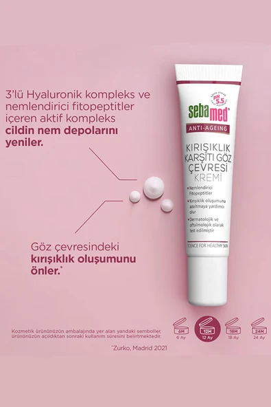 Sebamed Anti-Aging Kırışıklık Göz Kremi 15 ml - Resim 2
