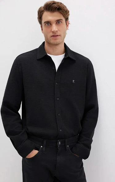 Mavi 0211789 M Logo Nakışlı Örme Erkek Gömlek - Resim 8