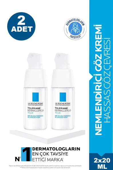La Roche Posay Toleriane Dermallergo Eye Göz Çevresi Kremi 20 ml 2 Adet ürün görseli