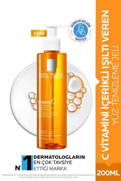 La Roche Posay C Vitamini İçerikli Işıltı Veren Yüz Temizleme Jeli 200 ml ürün görseli