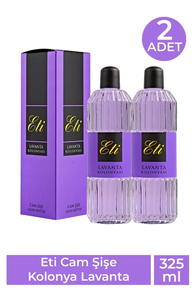 Eti Cam Şişe Kolonya Lavanta 325 ml 2 Adet ürün görseli 1