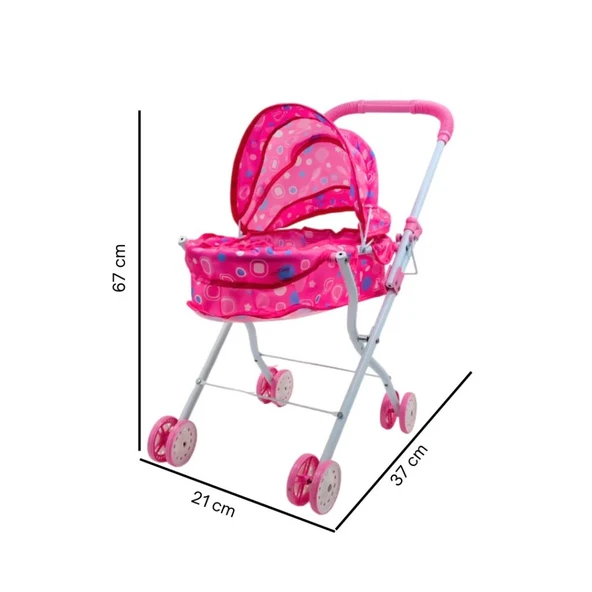 Global Toys Roza Metal Oyuncak Bebek Puset - Resim 4