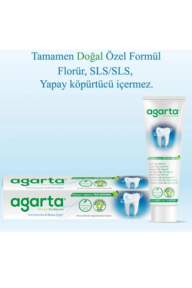 Agarta Bitkisel Tam Koruma Diş Macunu Tüp 100 ml - Resim 3
