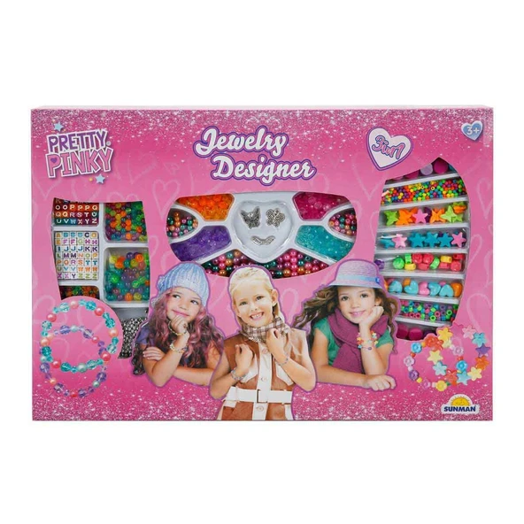 Pretty Pinky 3in1 Boncuk Takı Takımı Seti Büyük ürün görseli 1
