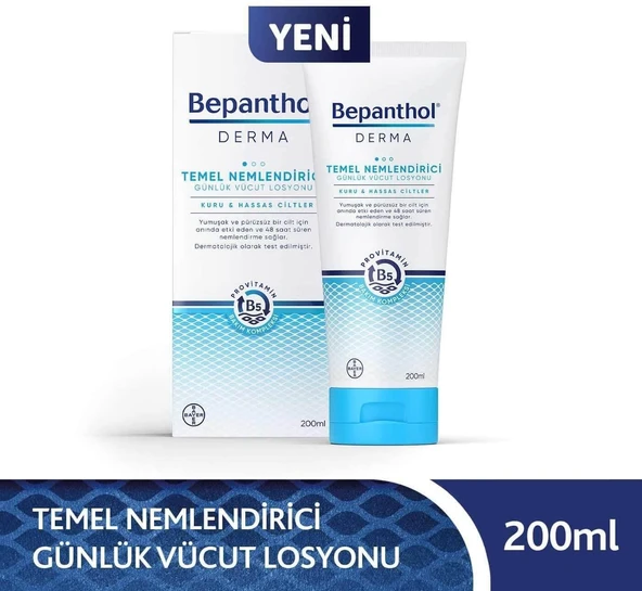 Bepanthol Derma Temel Nemlendirici Günlük Vücut Losyonu 200 ml 2 Adet - Resim 5