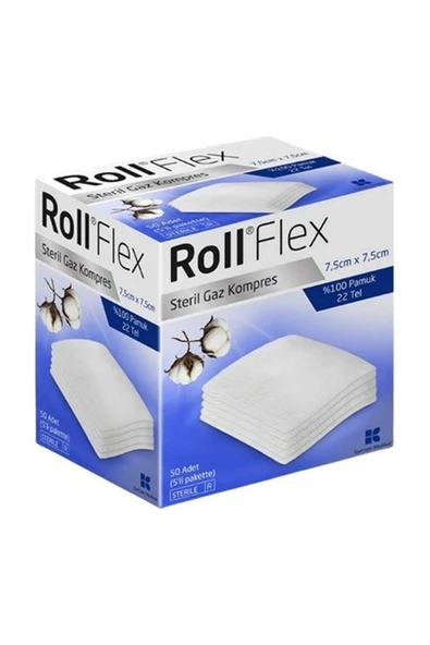 Roll Flex Gaz Kompres 7,5cm x 7,5cm 50li ürün görseli 1