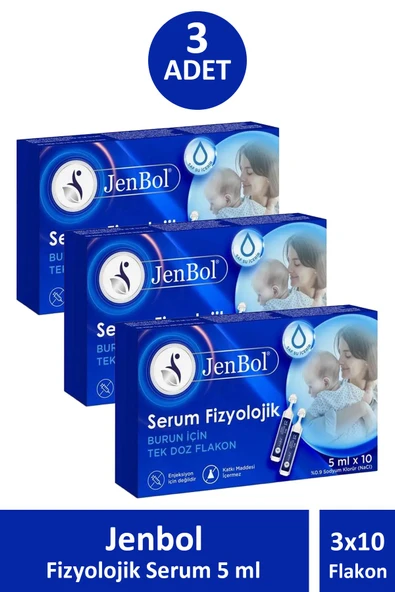 Jenbol Fizyolojik Serum 5 ml x 10 Flakon 3 Adet ürün görseli