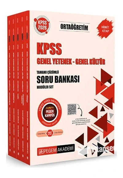 Pegem 2026 Kpss Gy Gk Çözümlü Soru Bankası 5 Li Modüler Set ürün görseli 1