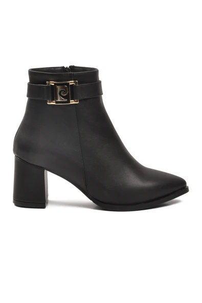 Pierre Cardin Siyah İçi Kürklü Fermuarlı Kadın Topuklu Bot PC-54975 Z - Resim 2