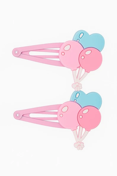 Balon Figürlü Kız Çocuk Çıtçıtlı Toka - Resim 4