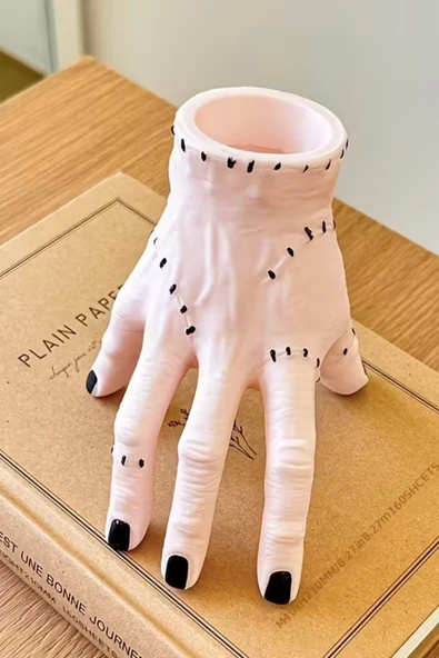 El Şeklinde Reçine Kalem Tutucu | Şık Masaüstü Kalem & Kırtasiye Düzenleyici (1 Adet) - Resim 4