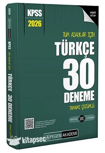 Pegem 2026 Kpss Tüm Adaylar Türkçe 30 Çözümlü Deneme ürün görseli 1