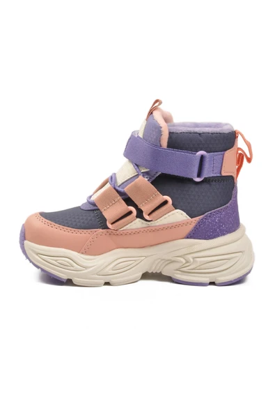 Pepino Pudra Cırlı İçi Kürklü Kaymaz Soğuğa Dirençli Kız Çocuk Bot 2087 P - Resim 2