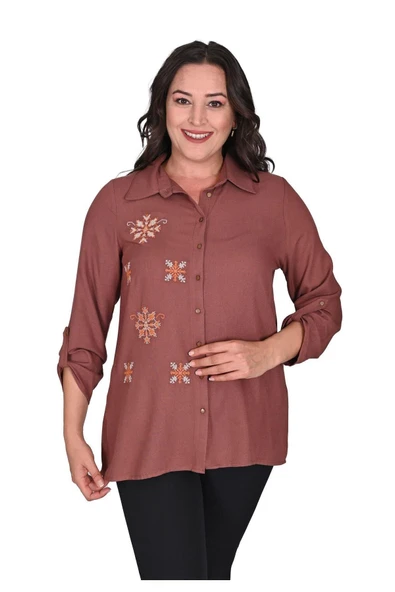 2417 FLAŞ YÜN VİKON GÖMLEK - Resim 3